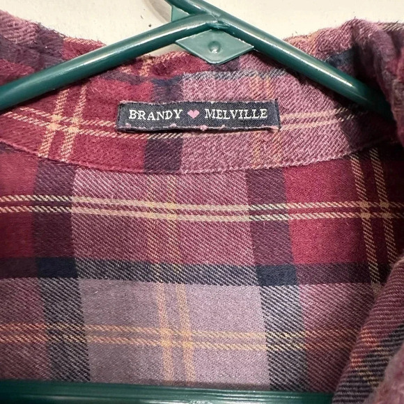 Brandy Melville button up flannel. One size - Picture 3 of 4